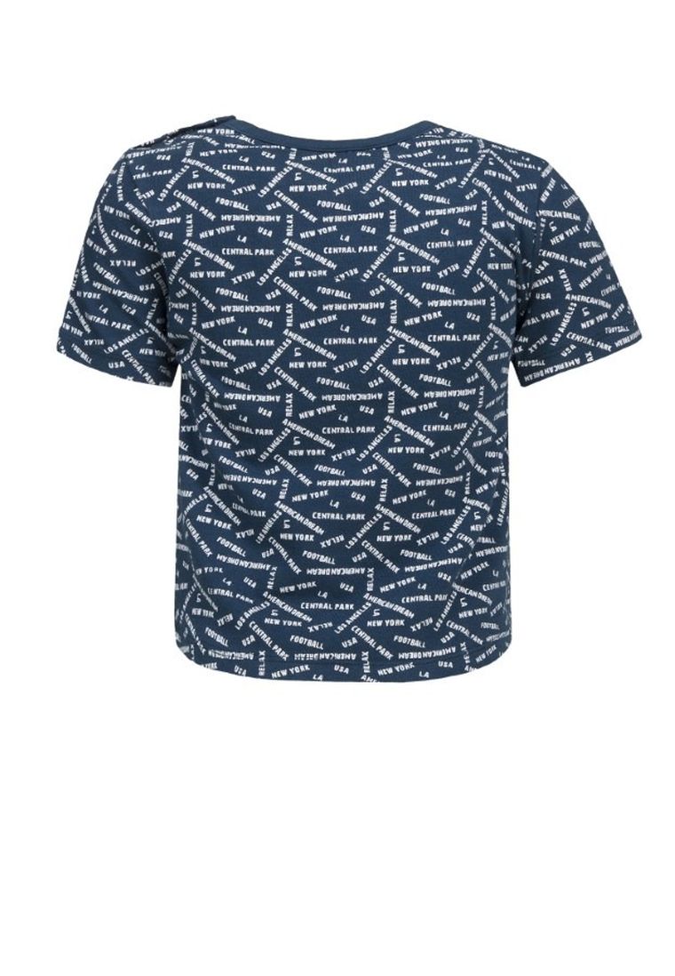 T-shirt chłopięcy, granatowy, Lief