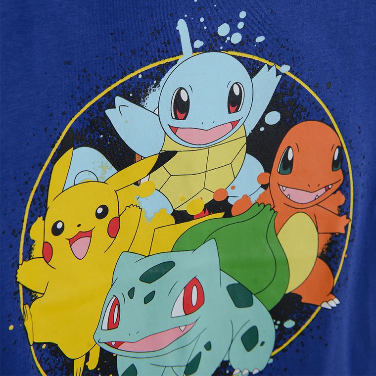 T-shirt chłopięcy, granatowy, Pokemon