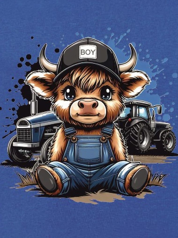 T-shirt chłopięcy, niebieski, Tup Tup