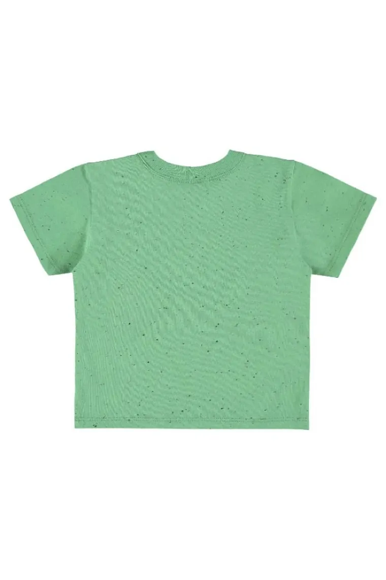 T-shirt chłopięcy, zielony, Quimby