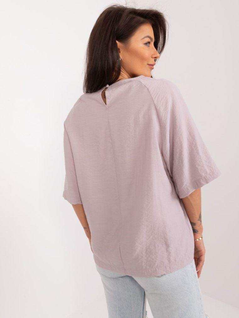 T-shirt damski, beżowy, Sublevel