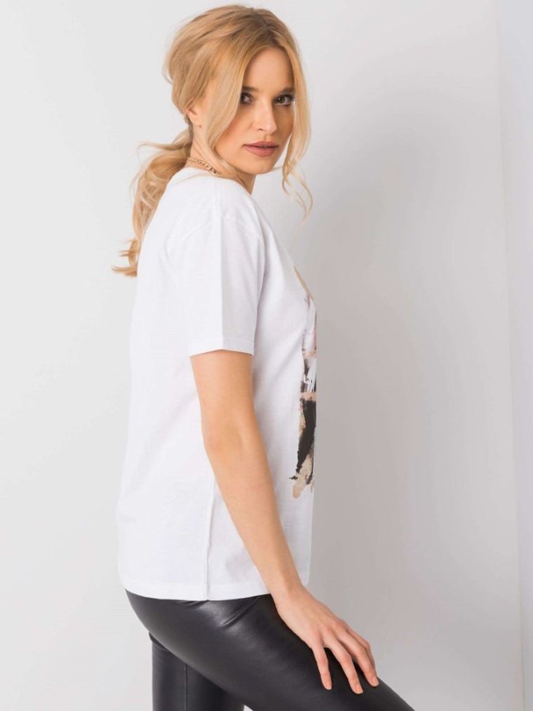 T-shirt damski, biały, H&B