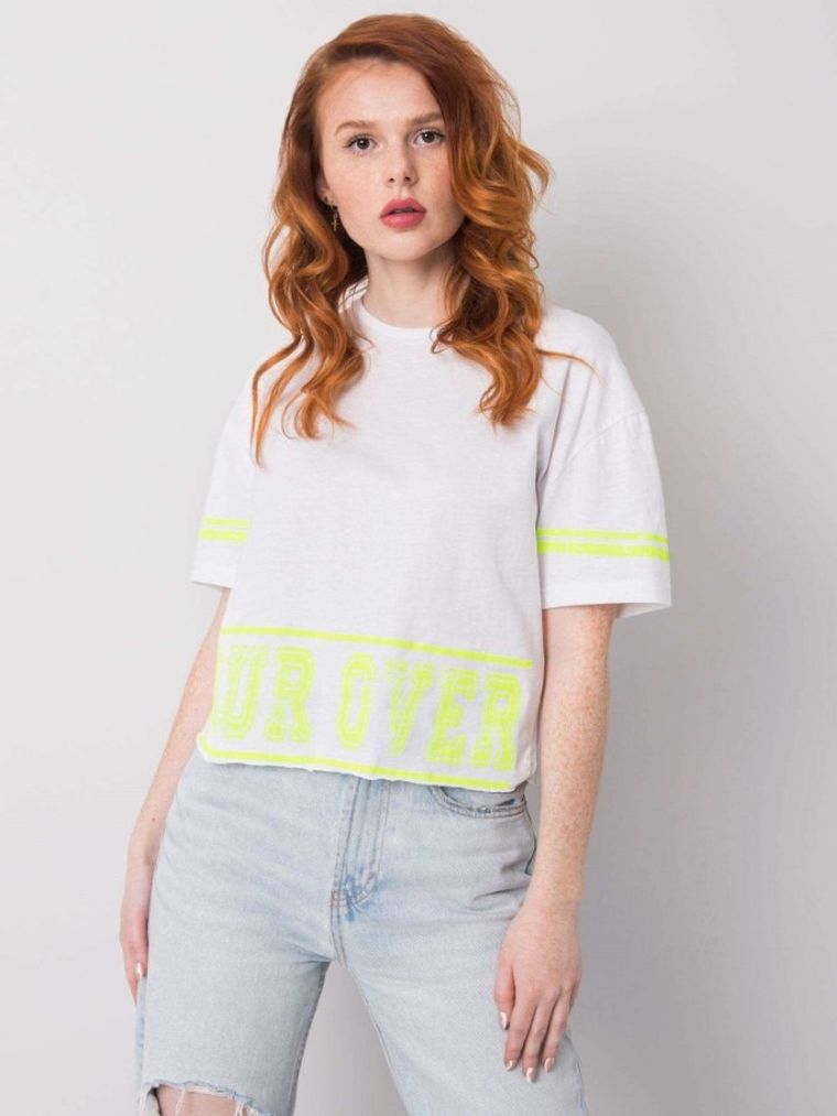 T-shirt damski, biały, H&B