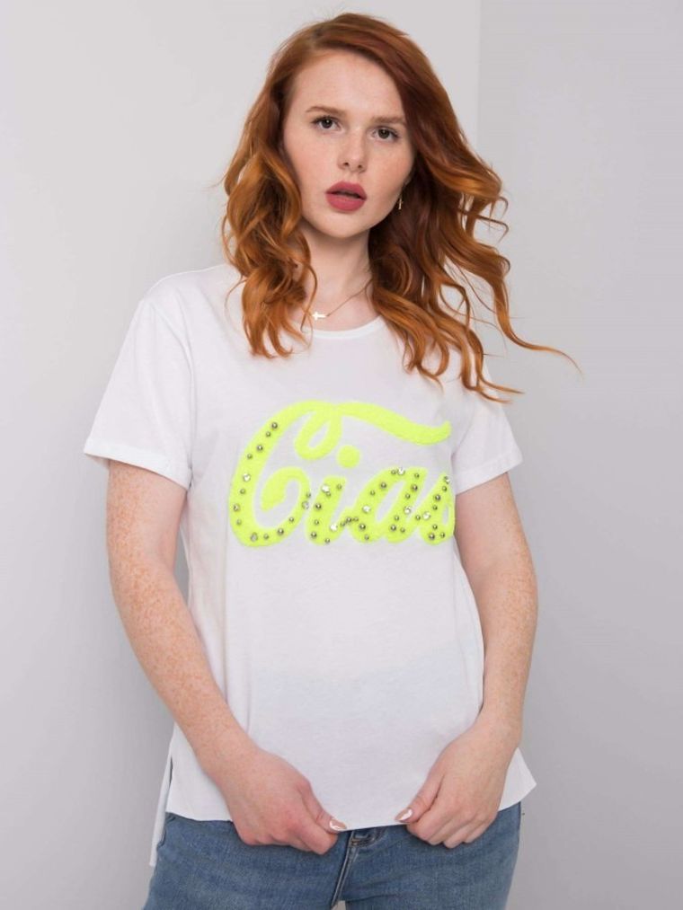 T-shirt damski, biały, H&B