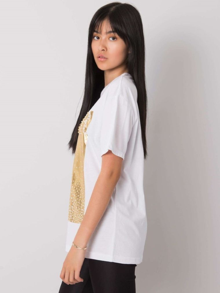 T-shirt damski, biały, H&B