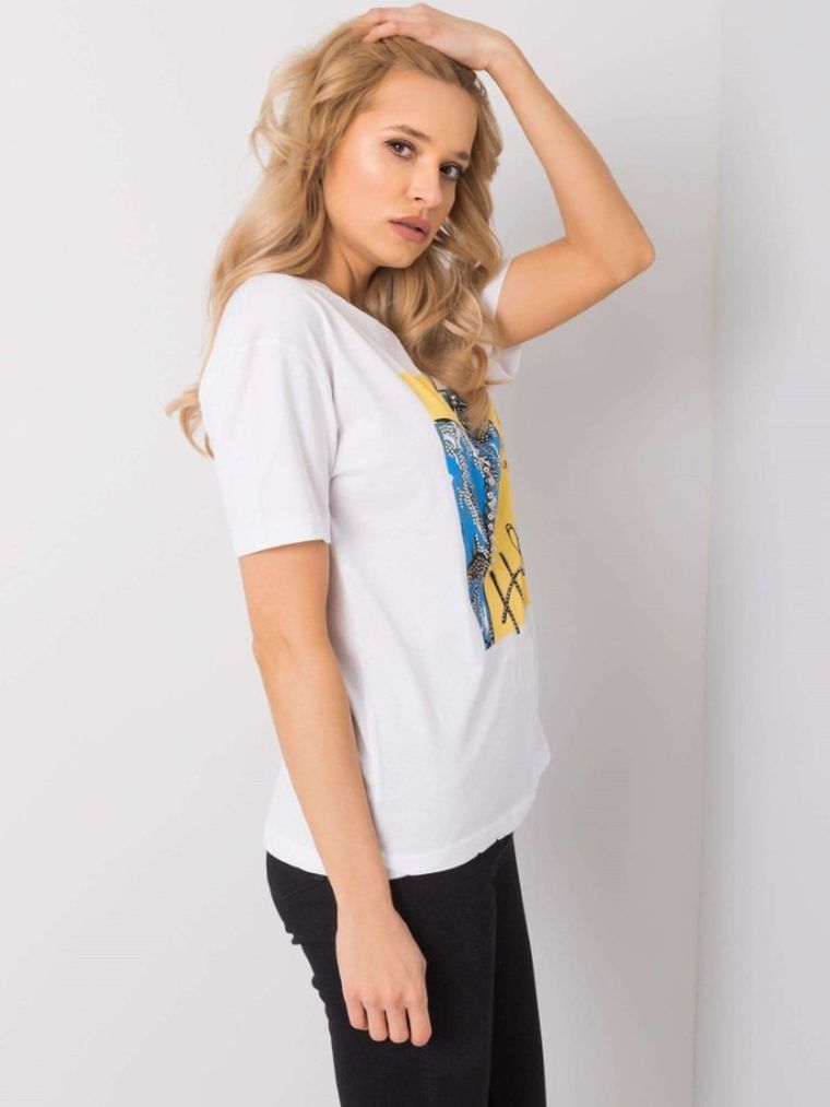 T-shirt damski, biały, H&B