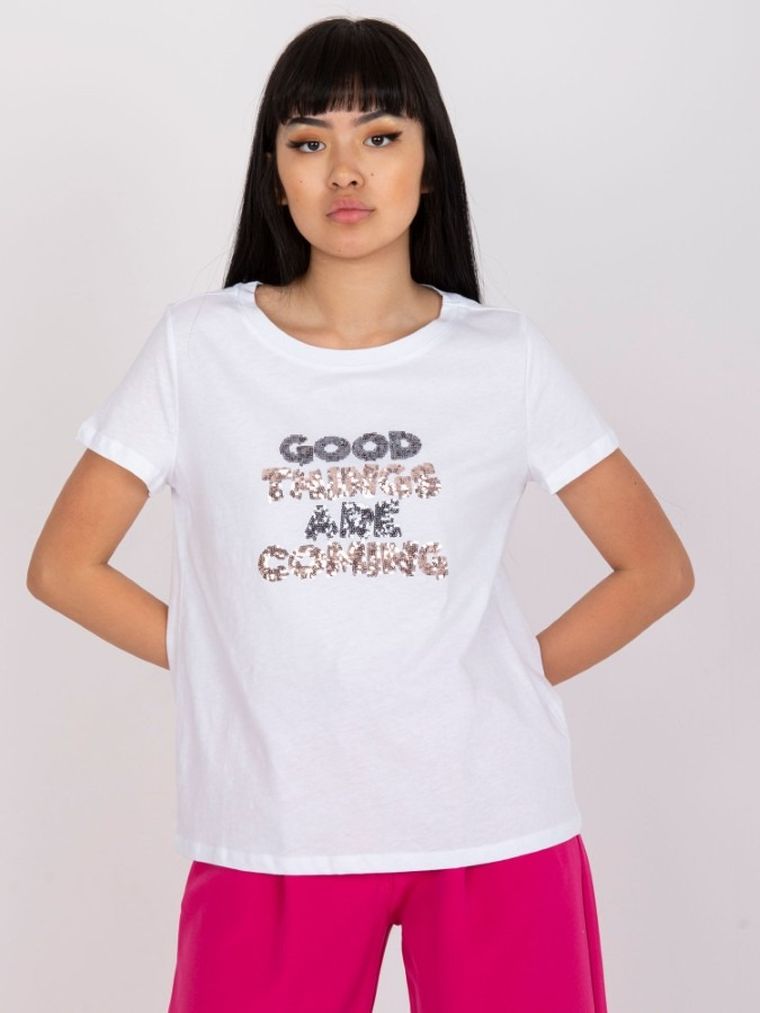 T-shirt damski, biały, Mariquita