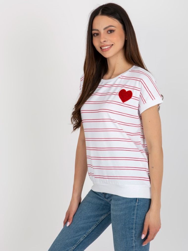 T-shirt damski, biały, Relevance