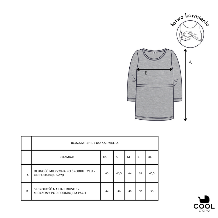 T-shirt damski, ciążowy, szary, Cool Mama