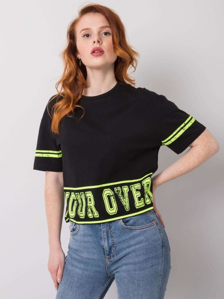 T-shirt damski, czarny, H&B