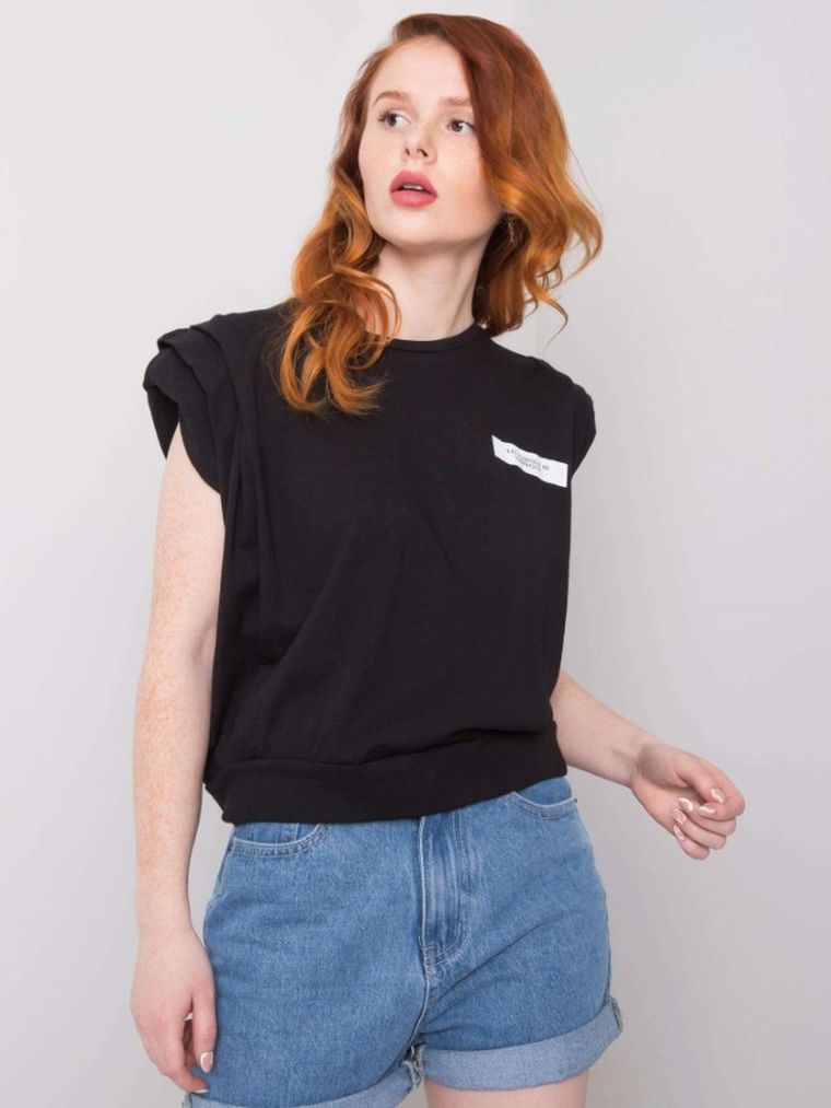 T-shirt damski, czarny, H&B