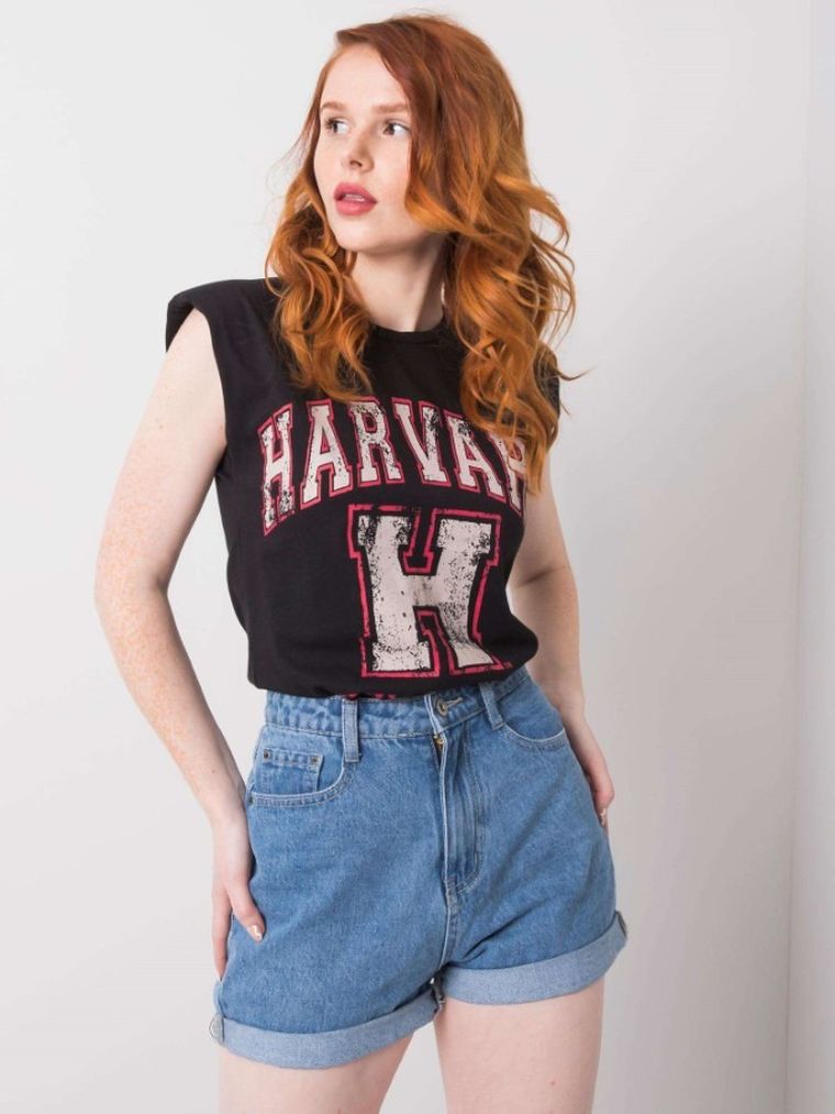 T-shirt damski, czarny, H&B