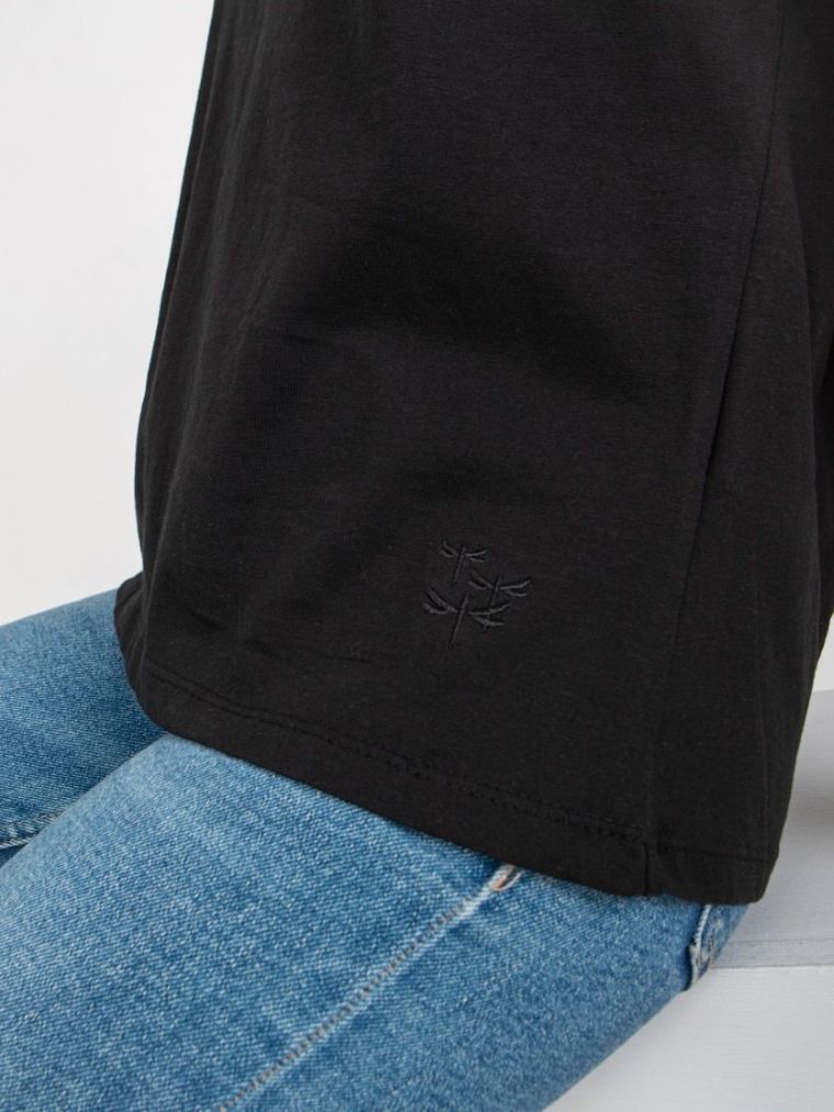 T-shirt damski, czarny, Mayflies