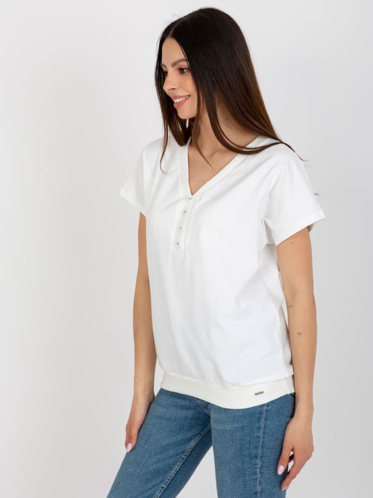 T-shirt damski, ecru, Relevance