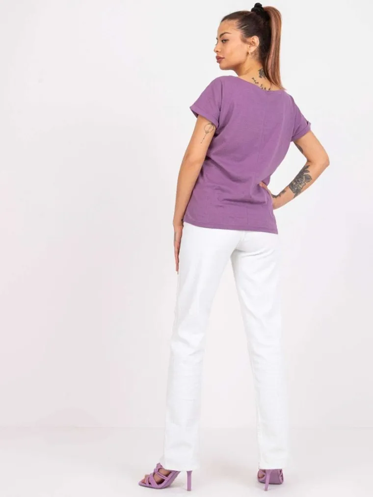 T-shirt damski, fioletowy, Mayflies