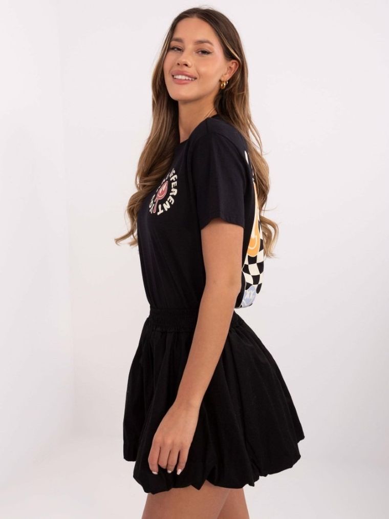 T-shirt damski, grafitowy, Sublevel