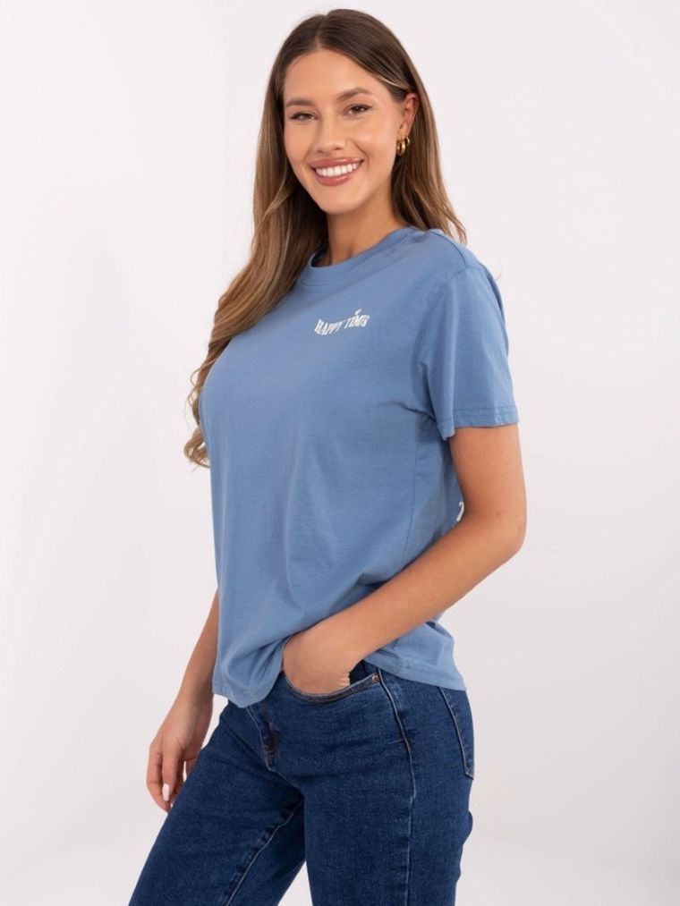 T-shirt damski, niebieski, Sublevel