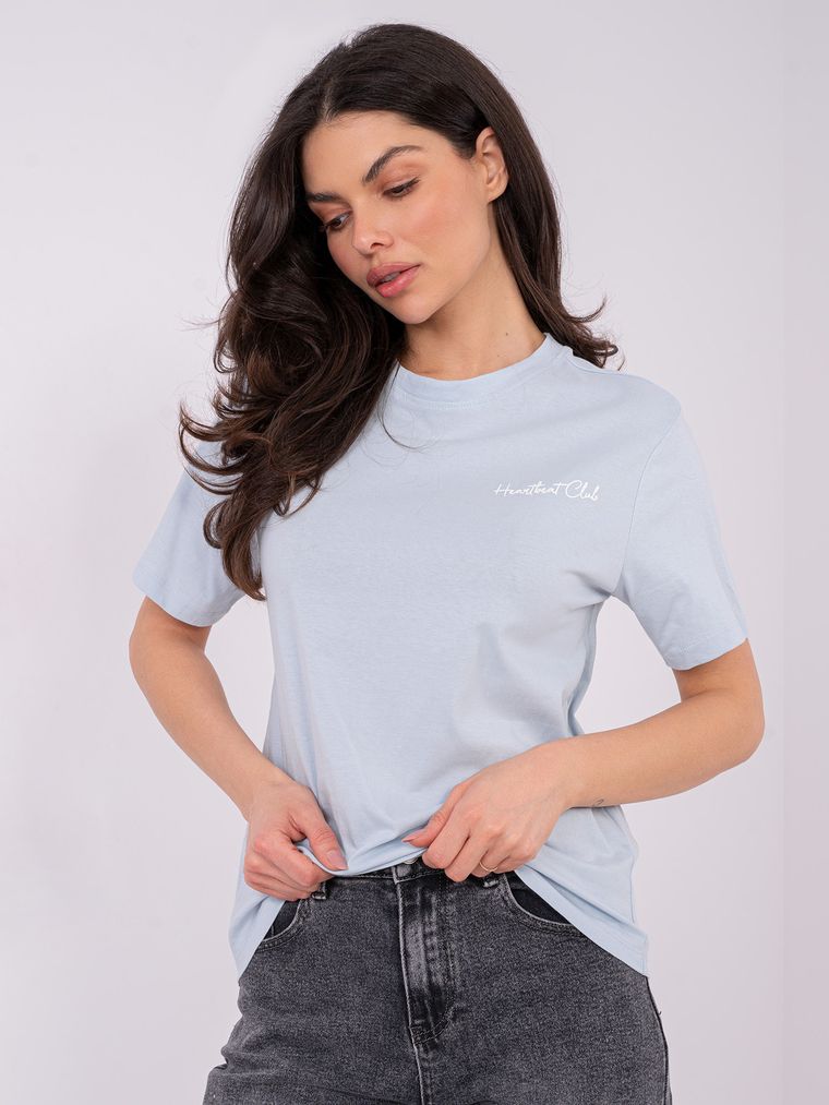 T-shirt damski, niebieski, Sublevel