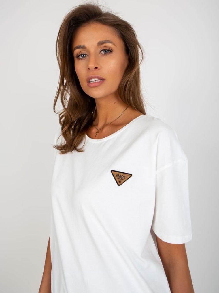 Oversized T-shirt feminina plus ombro caído ocasional 100% algodão com  Letra fantástica estilosa estampada