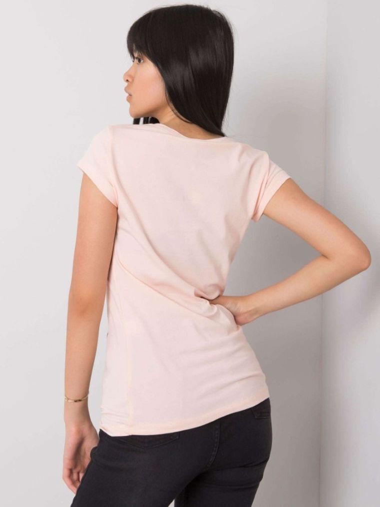 T-shirt damski, różowy, Ex Moda