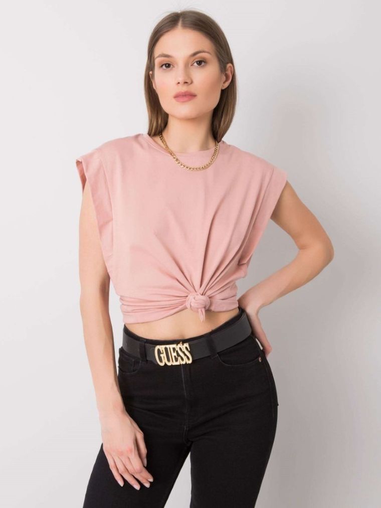 T-shirt damski, różowy, Rue Paris