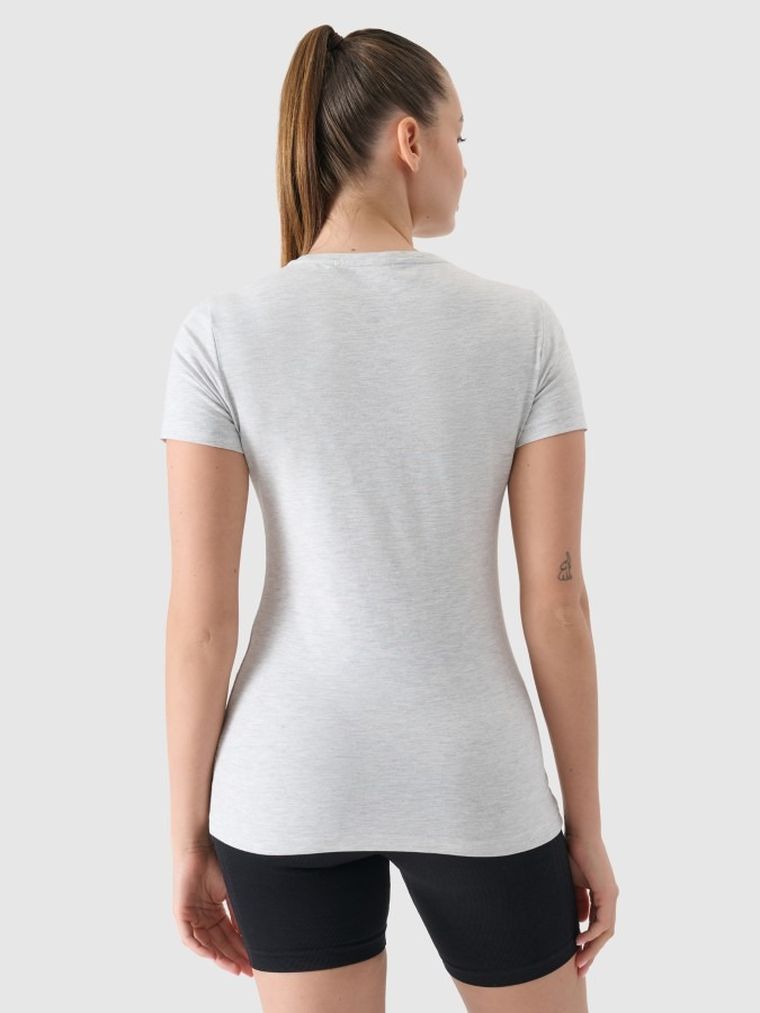 T-shirt damski, szary, 4F