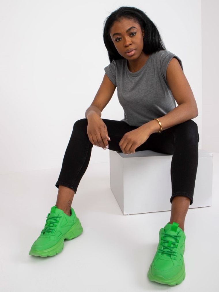 T-shirt damski, szary, Basic Feel Good