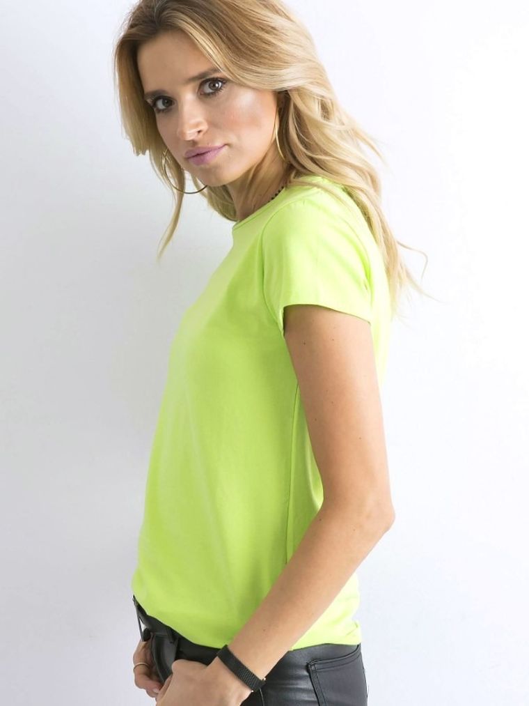 T-shirt damski, zielony, Basic Feel Good