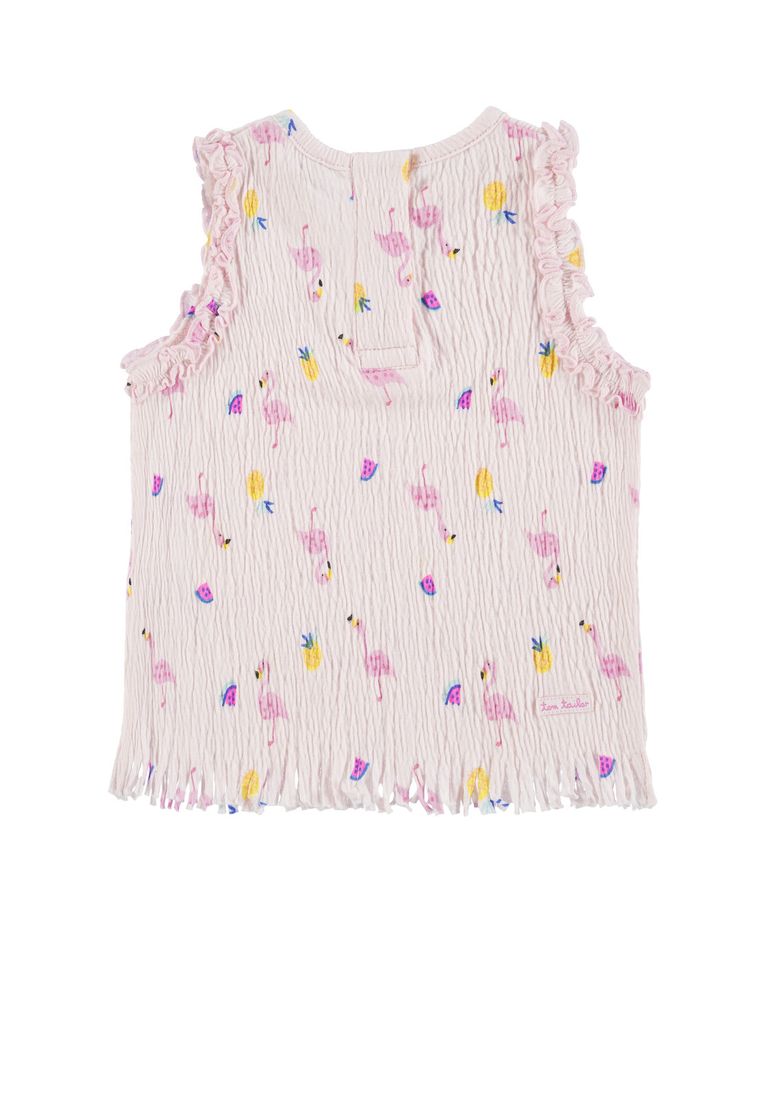 T-shirt dziewczęcy bez rękawów, różowy, Tom Tailor