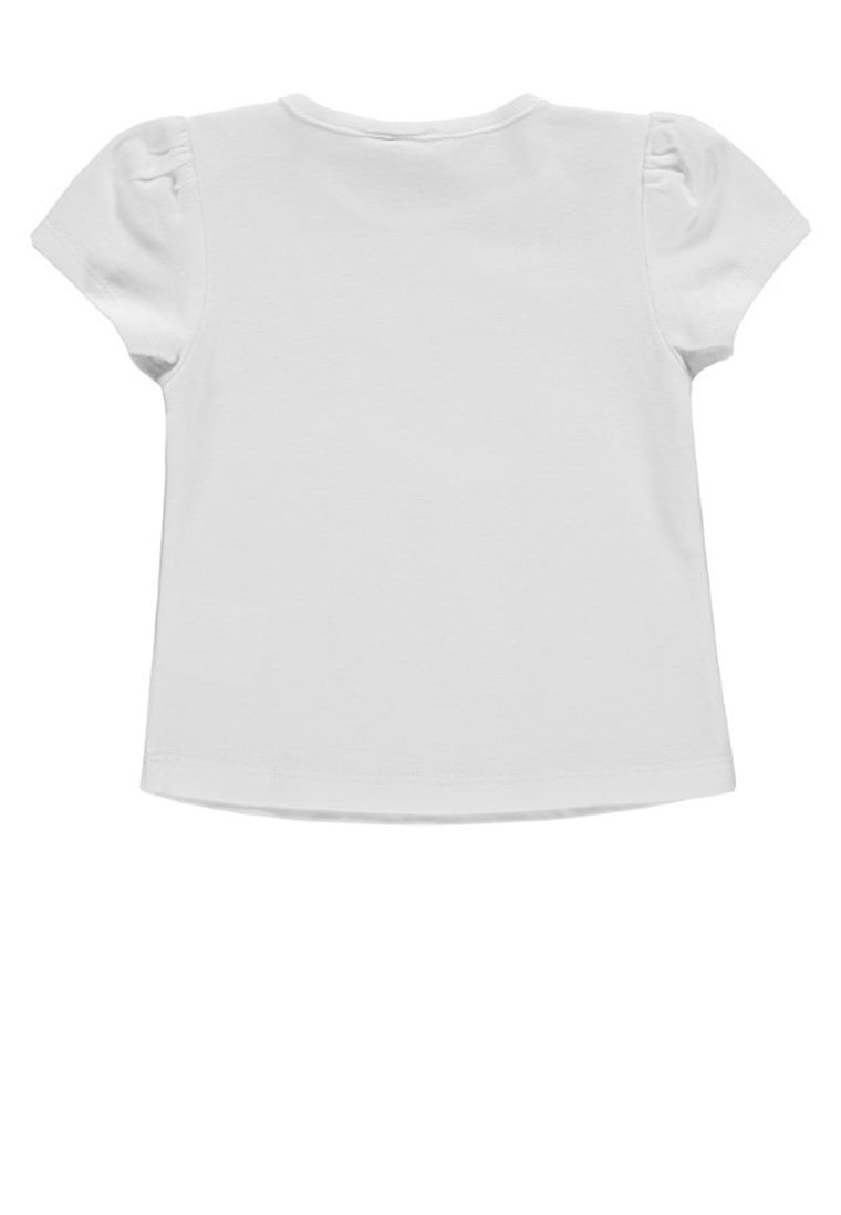 T-shirt dziewczęcy, biały, Kanz