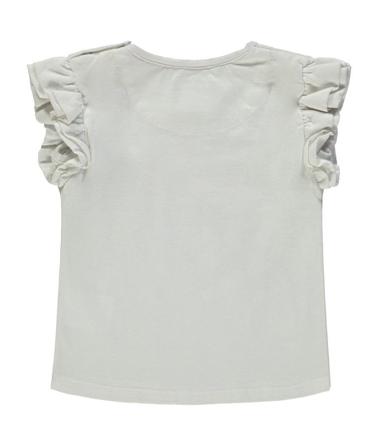 T-shirt dziewczęcy, biały, Kanz