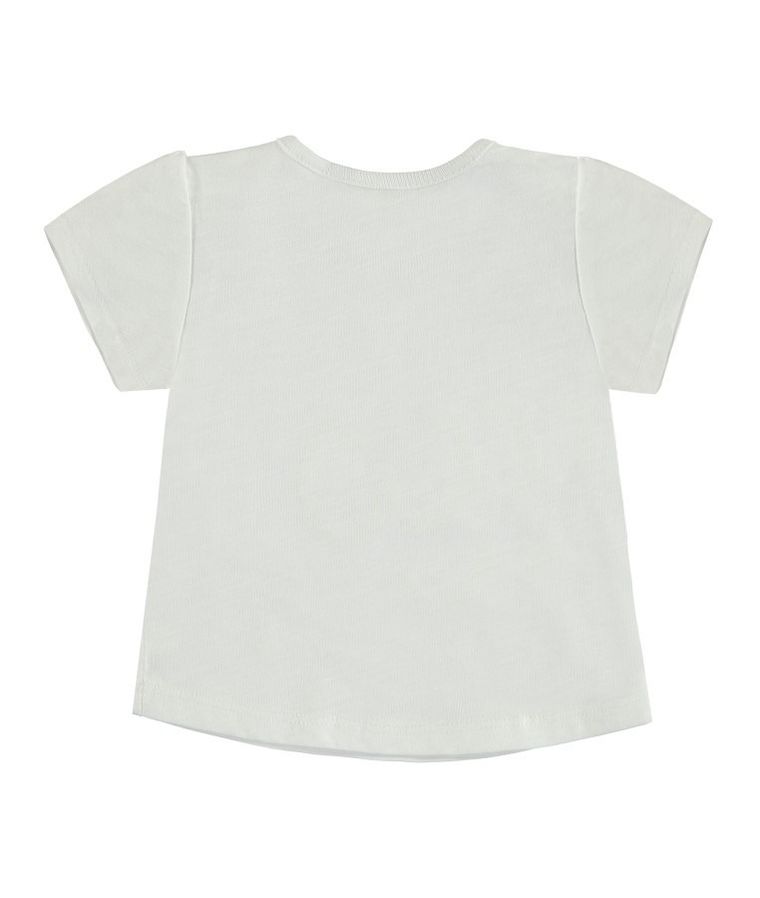 T-shirt dziewczęcy, biały, Kanz