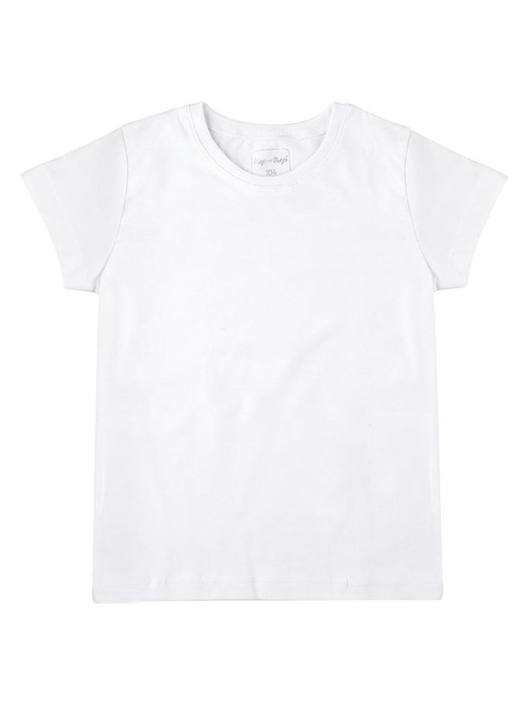 T-shirt dziewczęcy, biały, zestaw, 2 szt., Tup Tup