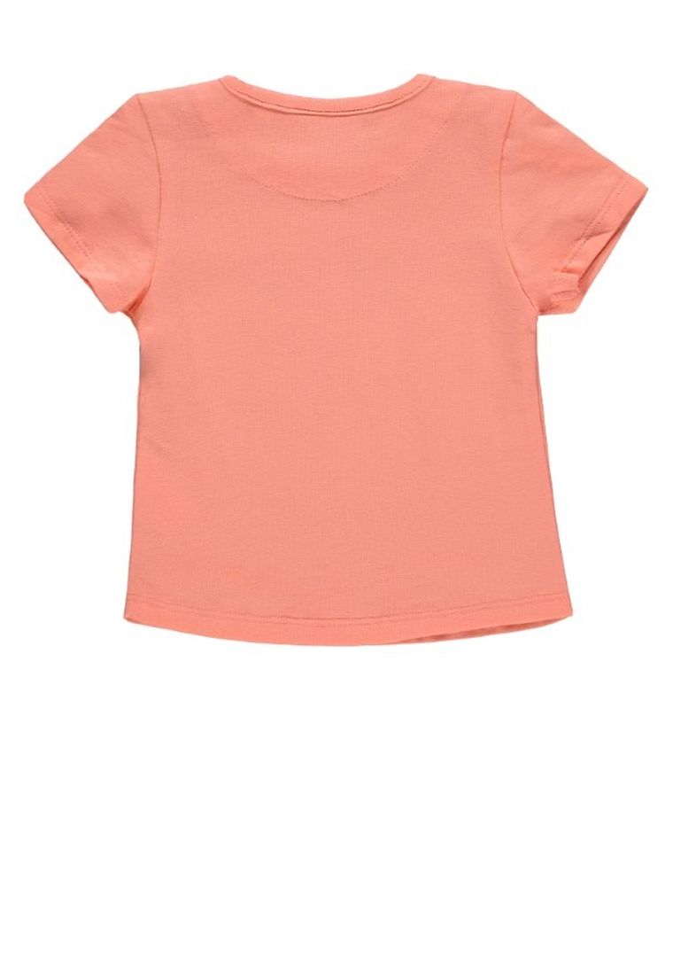 T-shirt dziewczęcy, koralowy, Kanz