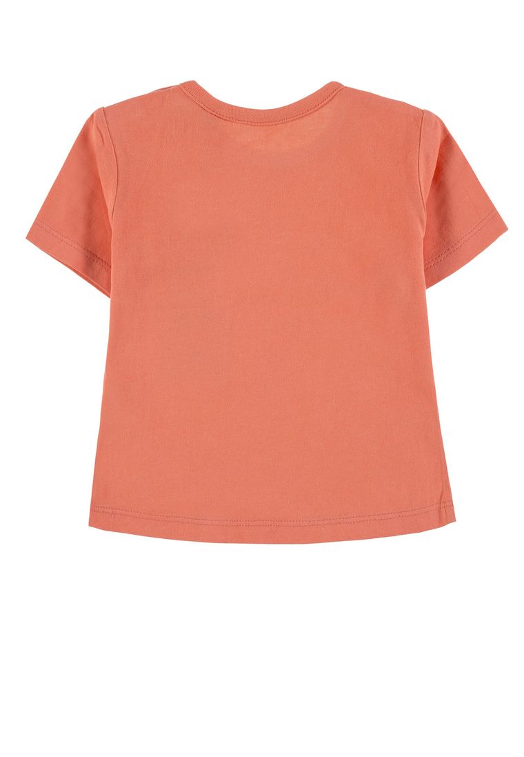 T-shirt dziewczęcy, koralowy, Tom Tailor