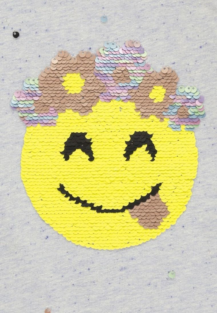 T-shirt dziewczęcy, niebieski, dwustronne cekiny, Tom Tailor