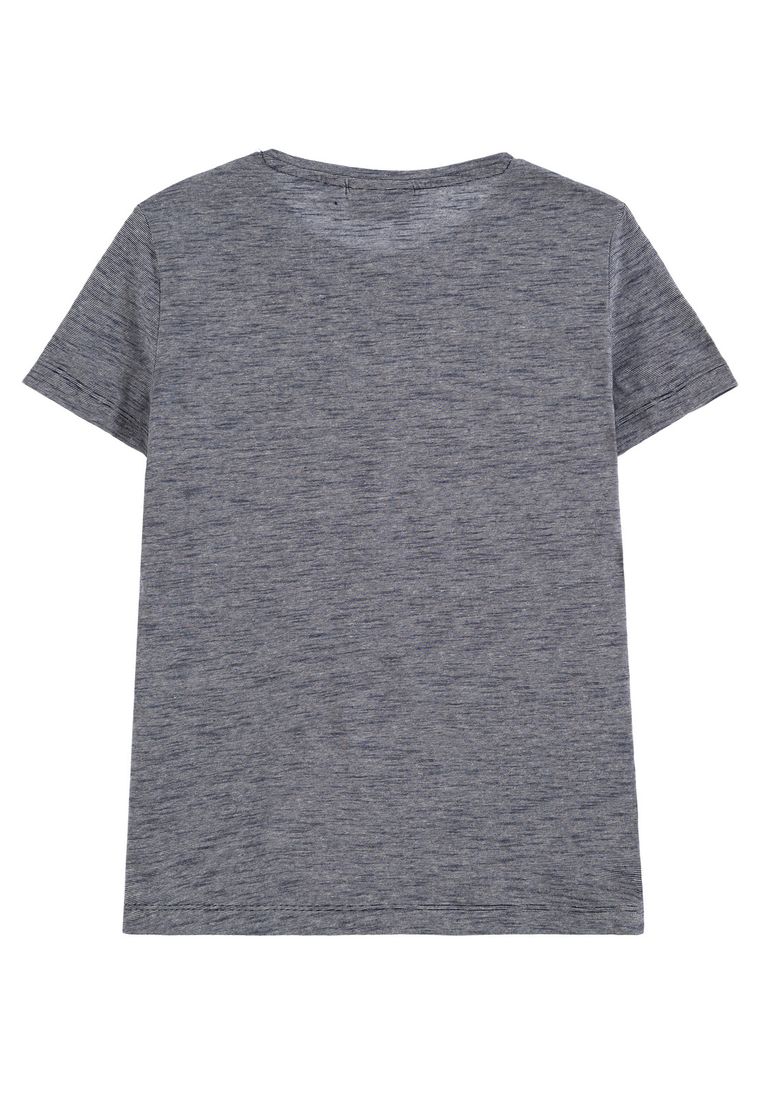 T-shirt dziewczęcy, niebieski melanż, Tom Tailor
