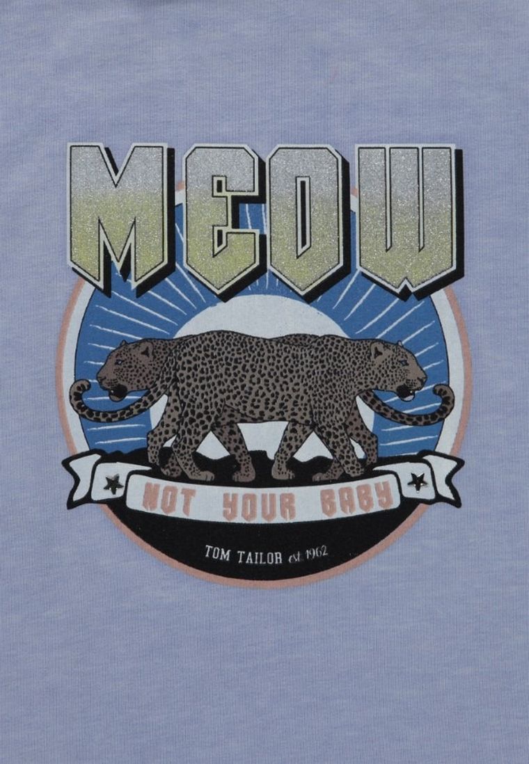T-shirt dziewczęcy, niebieski, Tom Tailor