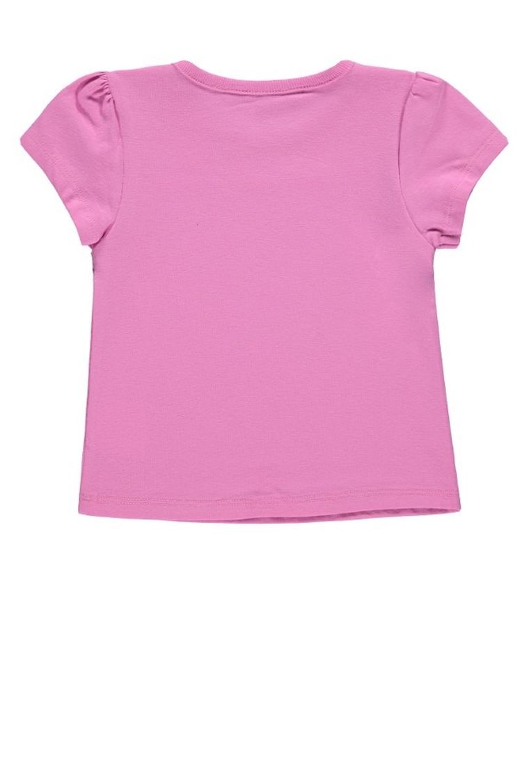 T-shirt dziewczęcy, różowy, Kanz