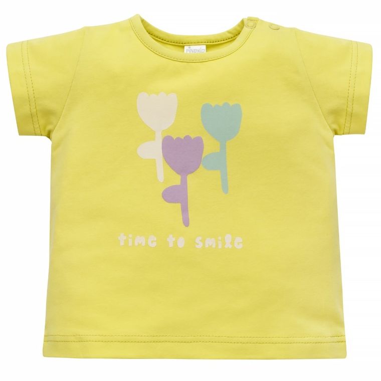 T-shirt dziewczęcy, zielony, Pinokio