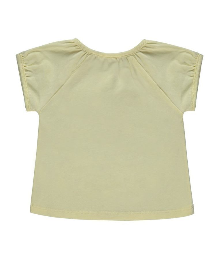 T-shirt dziewczęcy, żółty, Kanz