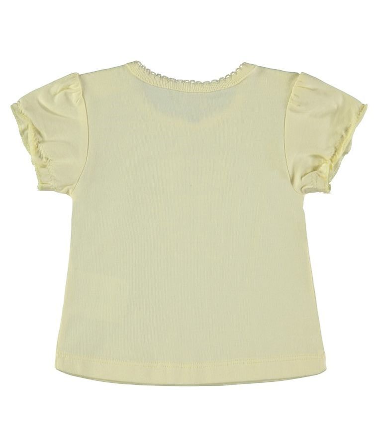 T-shirt dziewczęcy, żółty, Kanz