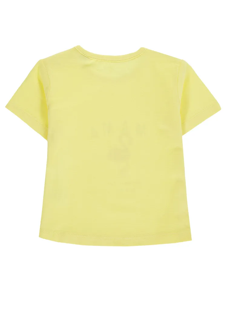 T-shirt dziewczęcy, żółty, Tom Tailor