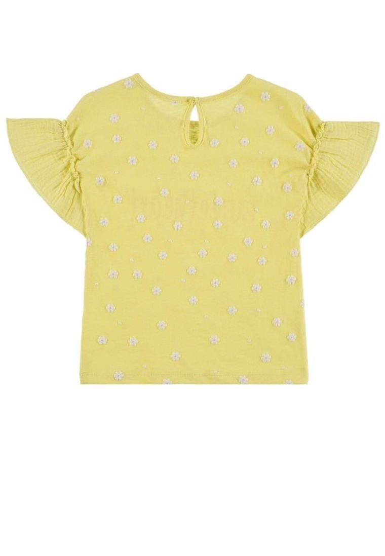 T-shirt dziewczęcy, żółty, Tom Tailor