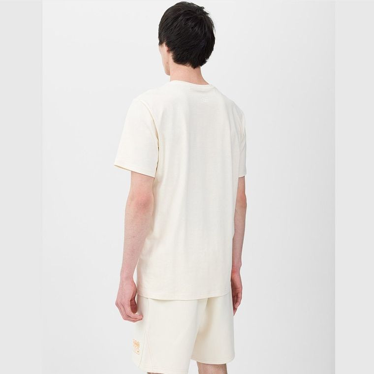 T-shirt męski, beżowy, 4F