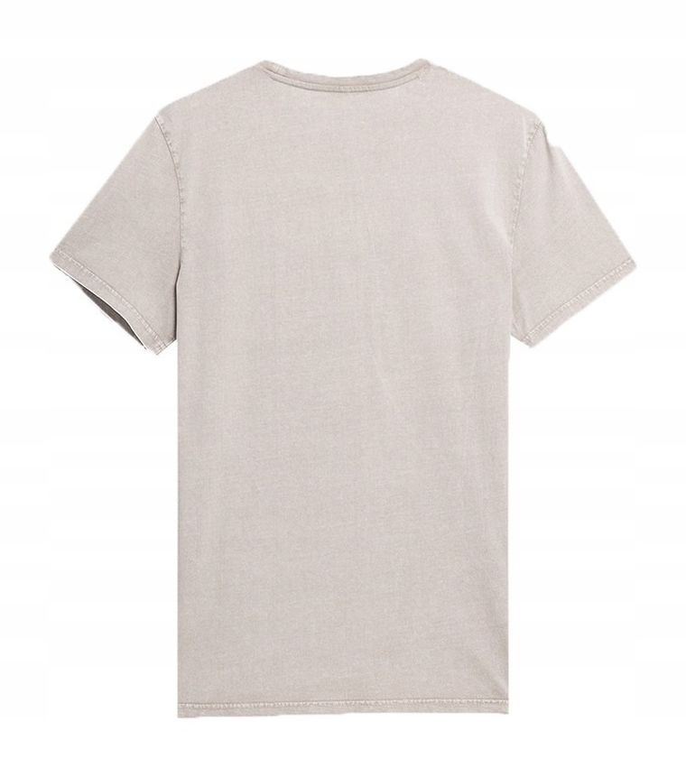 T-shirt męski, beżowy, 4F