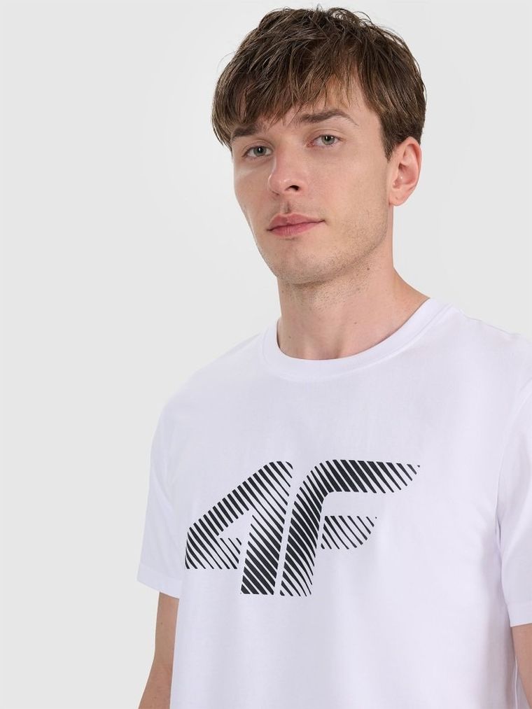T-shirt męski, biały, 4F