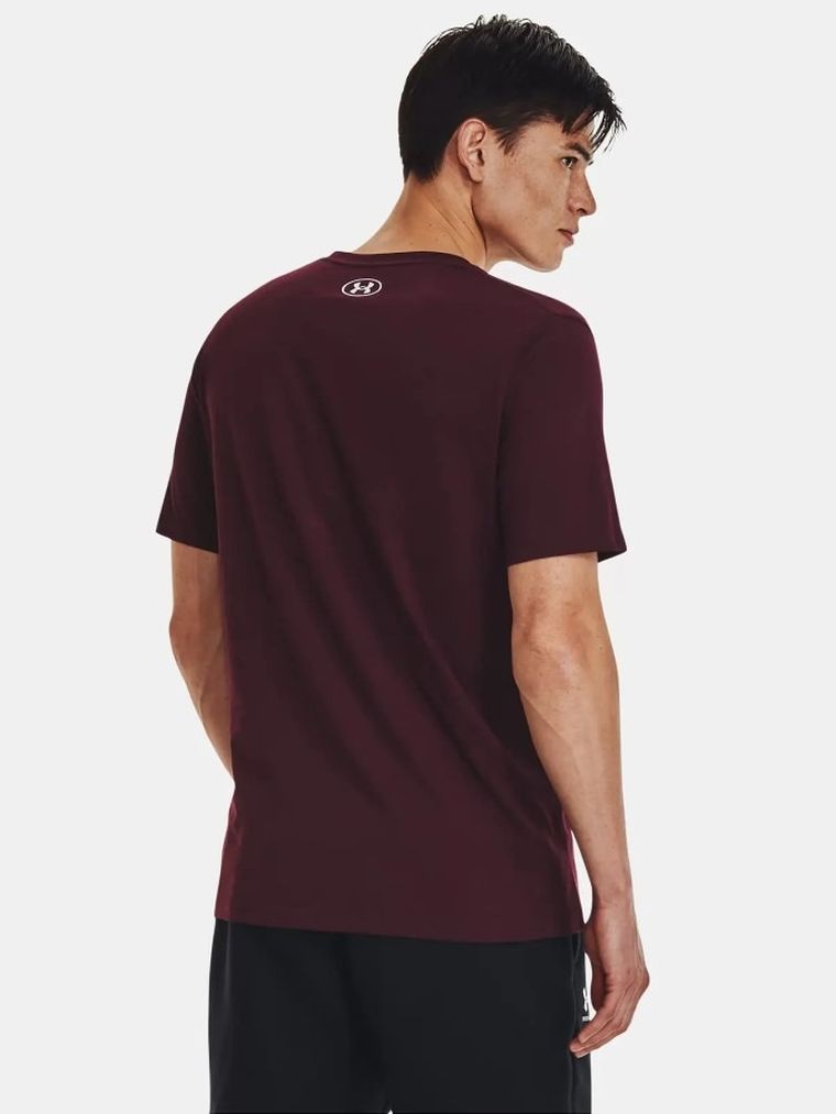 T-shirt męski, bordowy, Under Armour