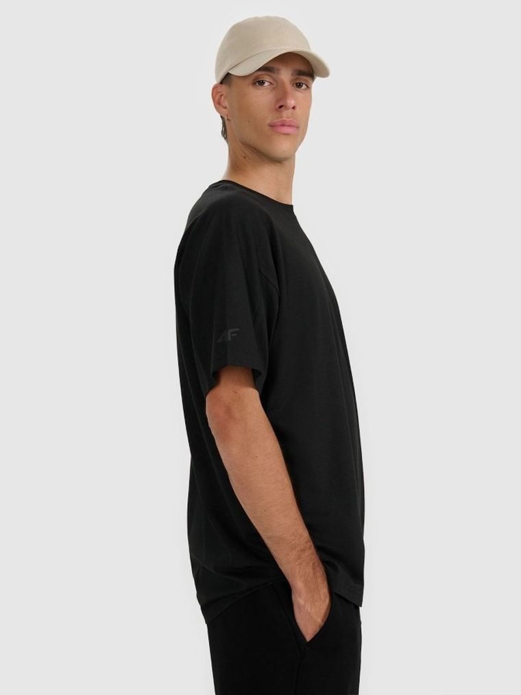 T-shirt męski, czarny, 4F