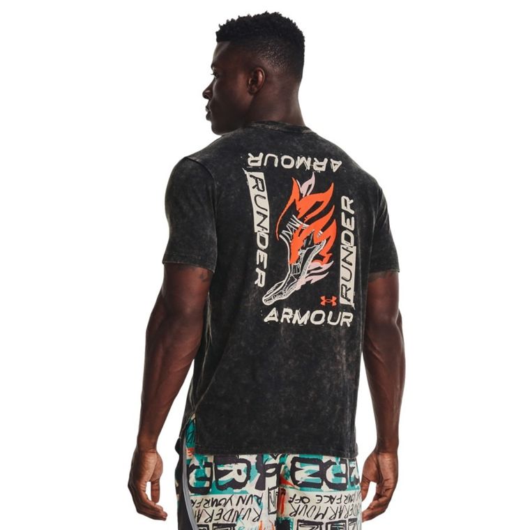 T-shirt męski, czarny, Under Armour Destroy All Miles